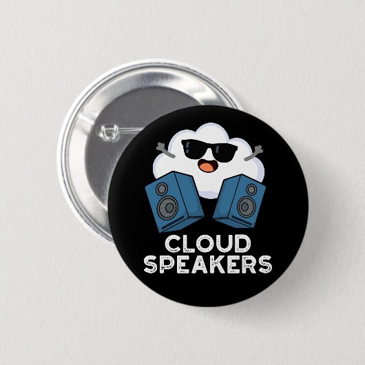 クラウドスピーカおもしろいー天気予報パンダークブルーイング 缶バッジ (正面&裏面)