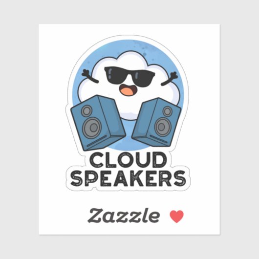 クラウドスピーカーおもしろいの天気予報 シール (シート)