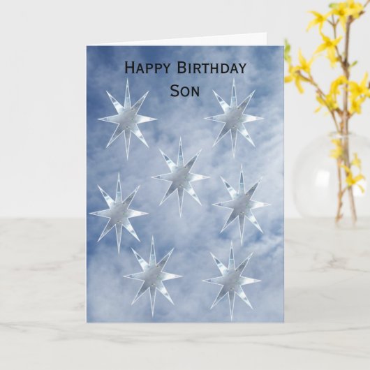 クラウドソンパーソナライズされた誕生日 カード (黄色い花)