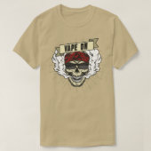 クラウドチェザーベイピングロッカーバイクもしくは自転車に乗る人Vape On Tシャツ (デザイン正面)