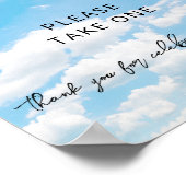 クラウドテーマクラウドモダンナインブライダルシャワー ポスター (角)