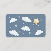 クラウドテーマベビーシャワーブルーブックリクエスト エンクロージャーカード (裏面)