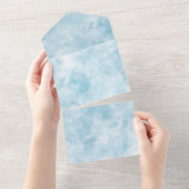 クラウドテーマ招待状 – クラウドに向かう オールインワン招待状 (貼ってはがせる)