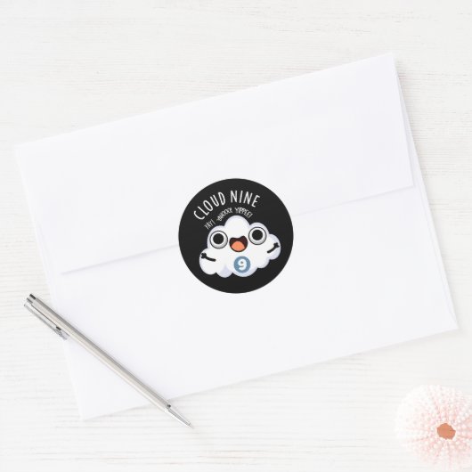 クラウドナイおもしろいンウェザープンダークBG ラウンドシール (封筒)