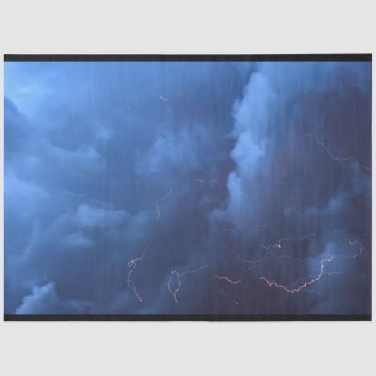 クラウドナイトスカイライトニングデコページティッシュペーパー 薄葉紙 (正面)