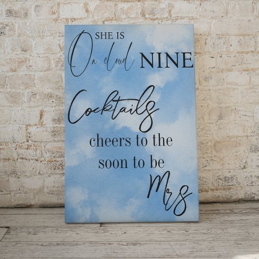 クラウドナインのスカイブルーウォーターのカラーブライダルシャワードリンク ポスター