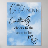 クラウドナインのスカイブルーウォーターのカラーブライダルシャワードリンク ポスター (正面)