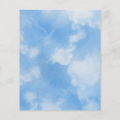 クラウドナインのスカイブルーブライダルシャワー推測ドレスゲーム (裏面)