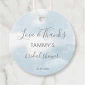 クラウドナインのブライダルシャワーの好意ギフト フェイバータグ (正面)