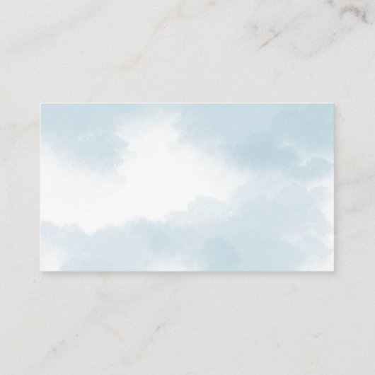 クラウドナインのブライダルシャワーエンクロージャカード エンクロージャーカード (裏面)