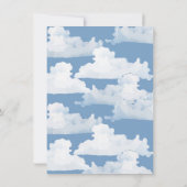 クラウドナインの空の赤ちゃんシャワー 招待状 (裏面)