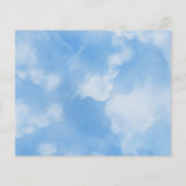 クラウドナインスカイブルーブライダルシャワーレシピゲームカード (裏面)