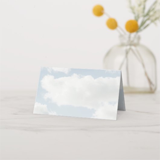 クラウドナインテーマ 彼女はクラウド9のパーティー プレイスカード (正面)