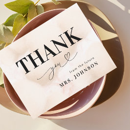 クラウドナインハートスクリプト ブライダルシャワーの感謝カード サンキューカード