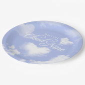 クラウドナインハート 雲 青空 ブライダルシャワー ペーパープレート (アングル)