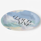 クラウドナインパステルエレガントベビーシャワー ペーパープレート (アングル)