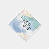 クラウドナインパステルベビーシャワー スタンダードカクテルナプキン (角)