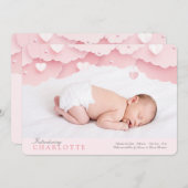 クラウドナインフォトバースアナウンスピンク 案内状 (正面/裏面)