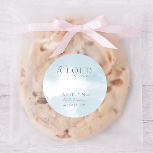 クラウドナインブライダルシャワーステッカー ラウンドシール