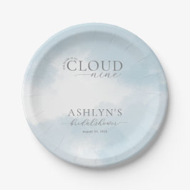 クラウドナインブライダルシャワー紙プレート ペーパープレート
