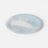 クラウドナインブライダルシャワー紙プレート ペーパープレート (アングル)