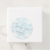 クラウドナインブルーアンドホワイトブライダルシャワーの感謝 フェイバータグ (インサイチュ)