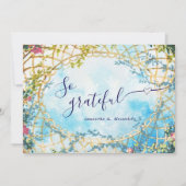 クラウドナインロコお洒落リバイバルブライダルシャワー サンキューカード (正面)