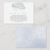 クラウドナイン男の赤ちゃんベビーシャワー予約リクエストEnc エンクロージャーカード (正面/裏面)