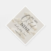 クラウドナイン男女兼用ベージュスカイ赤ちゃんシャワー スタンダードランチョンナプキン (角)