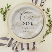 クラウドナイン男女兼用ベージュスカイ赤ちゃんシャワー ペーパープレート