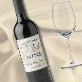 クラウドナイン男女兼用ベージュスカイ赤ちゃんシャワー ワインラベル