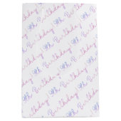 クラウドナイン第9誕生日抱き枕パステルタイポグラフ ミディアムペーパーバッグ (正面)