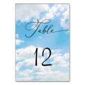 クラウドナイン結婚ブルーのテーブル番号 テーブルナンバー (裏面)