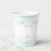 クラウドナイン青と白のブライダルシャワー夢 紙コップ (裏面)