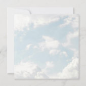クラウドナイン青曇り空エレガントブライダルシャワー サンキューカード (裏面)