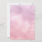 クラウドナイン9ガールピンク赤ちゃんシャワー招待状 招待状 (裏面)