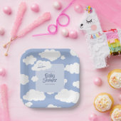 クラウドナイン9赤ちゃんシャワーかわいいお洒落スクエア ペーパープレート (パーティー)