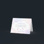 クラウドナイン9th誕生日サンキューカードパステルSk サンキューカード<br><div class="desc">柔らかい雲、水色の空、そして黄金の星を特徴とする、このパステル"Cloud Nine"9thの誕生日サンキューカードであなたの夢のようなお祝いを包む。誕生日の女の子が友達や家族に感謝する表現ための甘い方法は、このカードは天空、パステル、またはかわいいをテーマにしたパーティーの装飾と完全に一致する。お客様カスタマイズの個人的なメッセージと共に、お祝いを完成させる心のこもった形見のために。女の子のための独占的クラウドナインの誕生日コレクションの一部。</div>