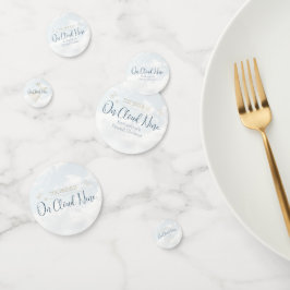 クラウドナイン エレガント モダン ブライダルシャワー テーブル コンフェッティ