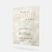 クラウドナイン クラウズ ベイビーシャワー ウェルカム アクリルサイン (傾斜)