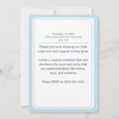 クラウドナイン スカイ - カスタマイズベビーシャワー招待状 招待状 (裏面)