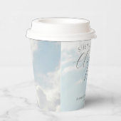 クラウドナイン ブルー クラウディ スカイ モダン ブライダル シャワー 紙コップ (右)