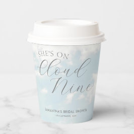 クラウドナイン ブルー クラウディ スカイ モダン ブライダル シャワー 紙コップ
