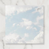 クラウドナイン ブルー 雲の空 現代のブライズシャワー フェイバータグ (裏面)