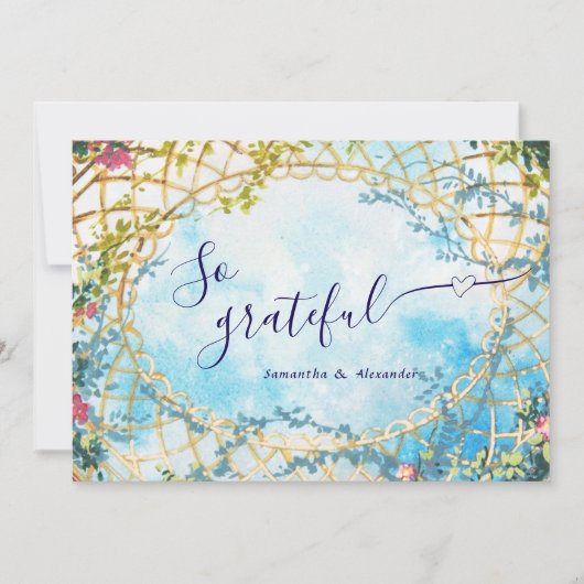 クラウドナイン ワンダーランド ロココ リバイバル ブライズシャワー サンキューカード (正面)