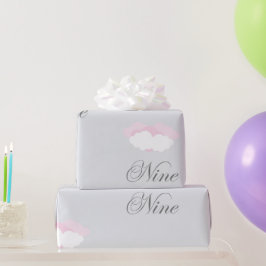 クラウドナイン　優しいふわふわ雲と言葉 ラッピングペーパー