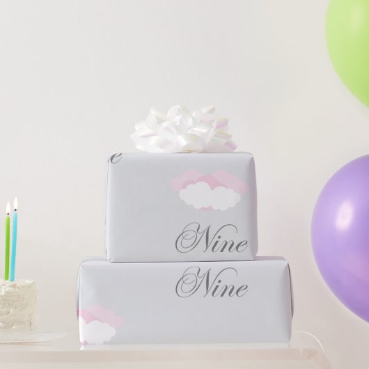 クラウドナイン　優しいふわふわ雲と言葉 ラッピングペーパー (パーティーギフト)