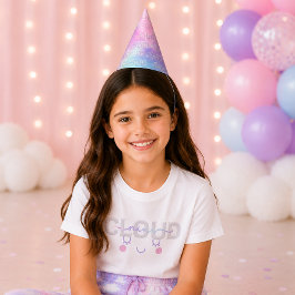 クラウドナイン 9歳の誕生日パーティーハット - 水彩パステル パーティーハット