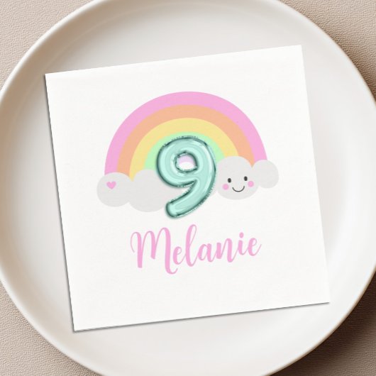 クラウドナイン 9歳の誕生日 スタンダードカクテルナプキン