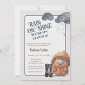 クラウドナインWoodland Hedgehogベビーシャワー 招待状 (正面)